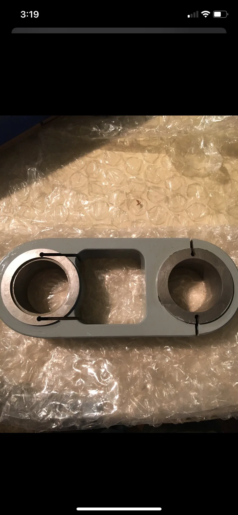 Machined hydro repair component in shop support work.
